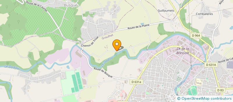 localisation de l'entreprise GFA DE LEZIGNAC  GRAULHET