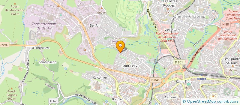 localisation de l'entreprise GFA DE LIMOUZE  ONET LE CHATEAU