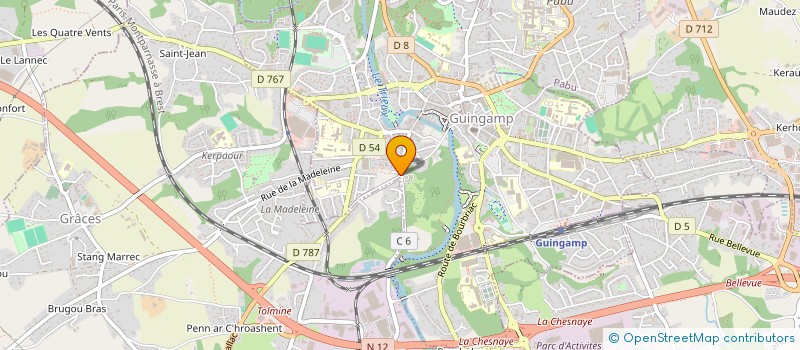 localisation de l'entreprise GFA DE LOCATION DE KEROUARTZ  GUINGAMP