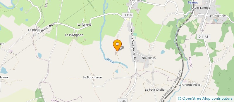 localisation de l'entreprise GFA DE MAISONNEUVE à BEYNAC