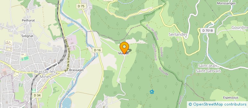 localisation de l'entreprise GFA DE MARNAT  VEZEZOUX