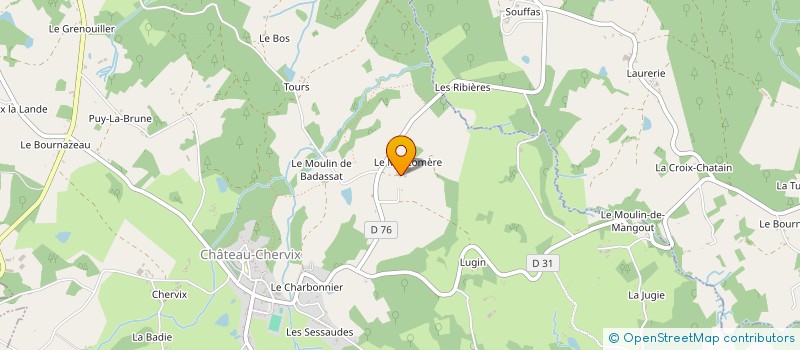 localisation de l'entreprise GFA DE MASCOMERE à CHATEAU-CHERVIX