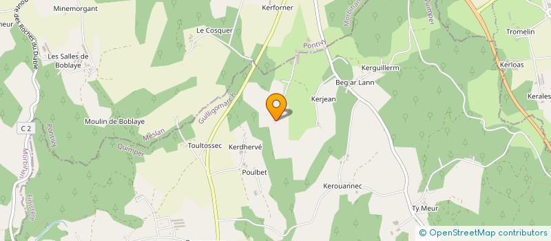 localisation de l'entreprise GFA DE MENEGUILLOU  GUILLIGOMARC'H