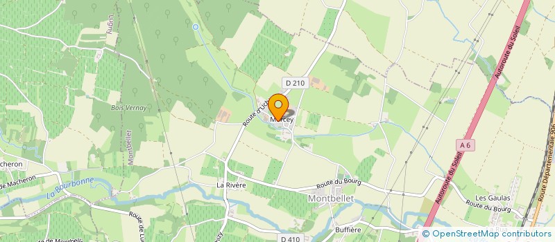 localisation de l'entreprise GFA DE MERCEY LE BREUIL à MONTBELLET