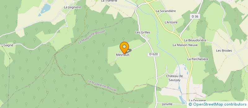 localisation de l'entreprise GFA DE MESNAULT à LA MADELEINE-BOUVET