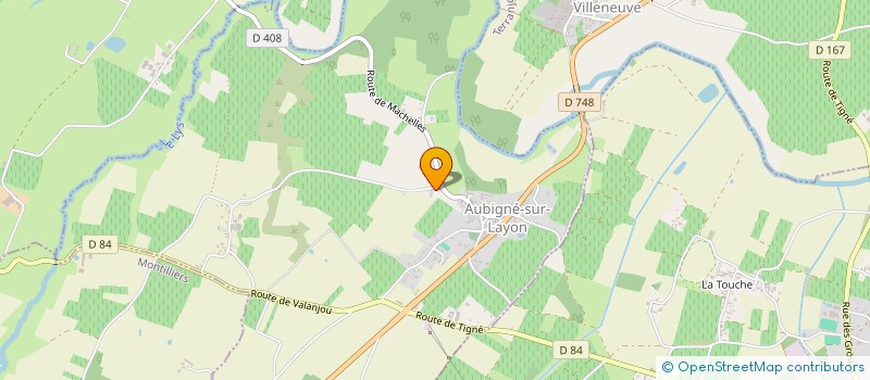 localisation de l'entreprise GFA DE MIHOUDY  AUBIGNE SUR LAYON