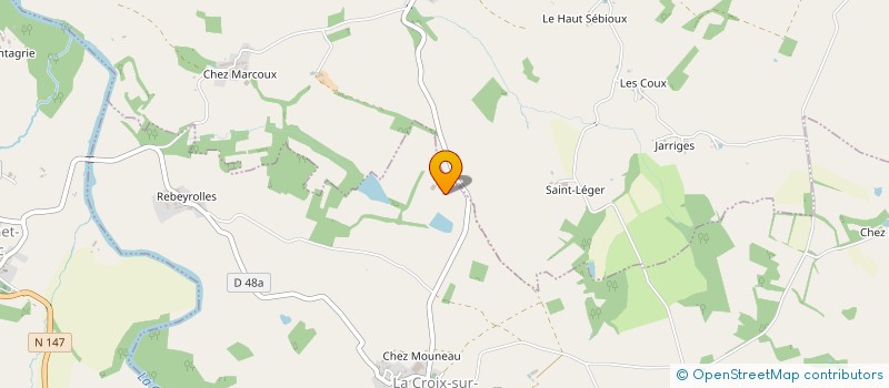 localisation de l'entreprise GFA DE MILANGES  LA CROIX-SUR-GARTEMPE