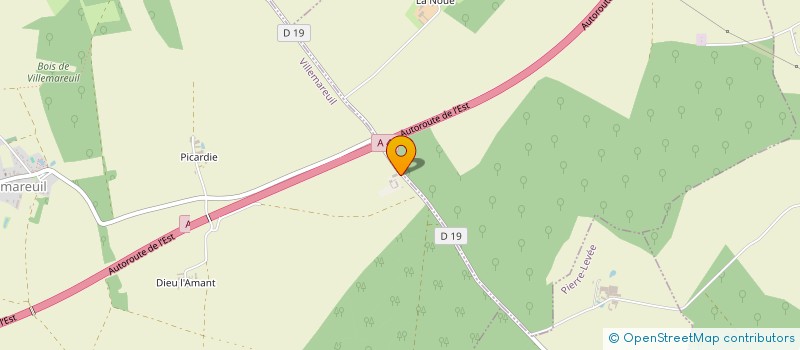 localisation de l'entreprise GFA DE MONTLEVEE  VILLEMAREUIL