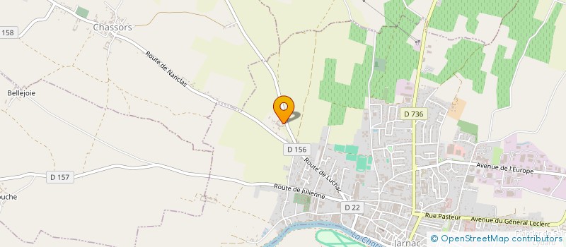 localisation de l'entreprise GFA DE NANCLAS à JARNAC