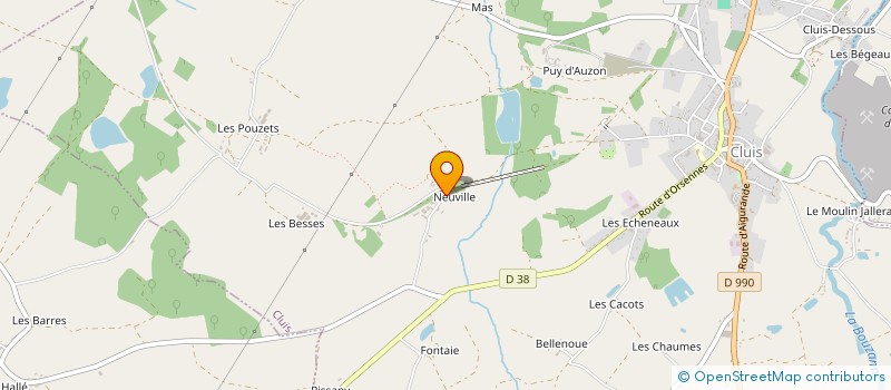 localisation de l'entreprise GFA DE NEUVILLE à CLUIS