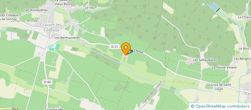 localisation de l'entreprise GFA DE PALLUS à CRAVANT-LES-COTEAUX