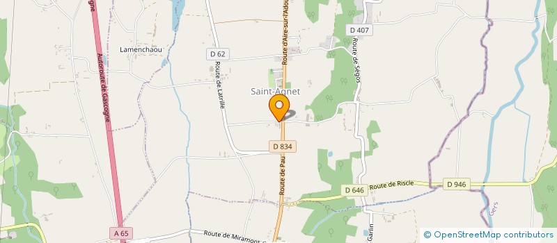 localisation de l'entreprise GFA DE PEDEBIC  SAINT-AGNET