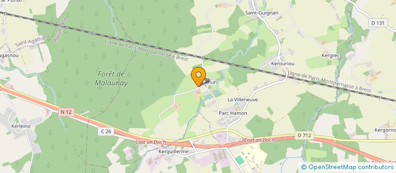 localisation de l'entreprise GFA DE PEN AR STANG  LANRODEC