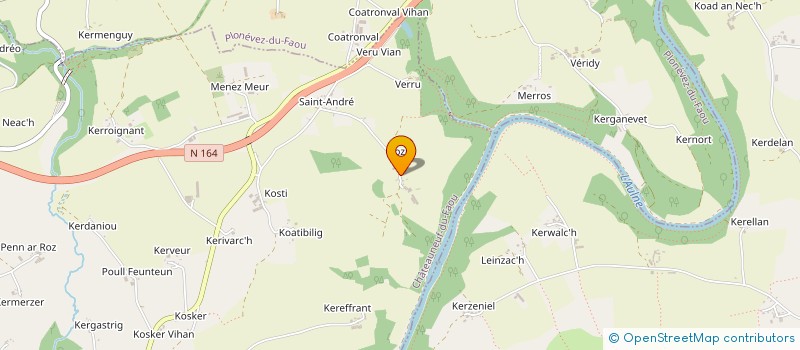 localisation de l'entreprise GFA DE PENHOAT à CHATEAUNEUF-DU-FAOU