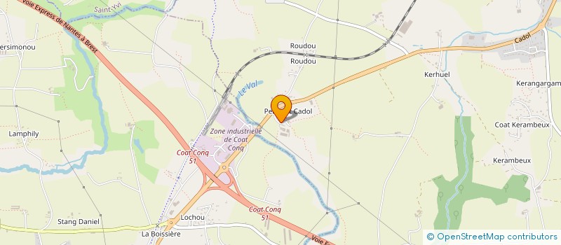 localisation de l'entreprise GFA DE PENHOAT CADOL  MELGVEN