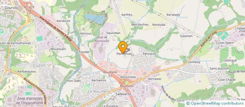localisation de l'entreprise GFA DE PENNERVEN  ERGUE GABERIC