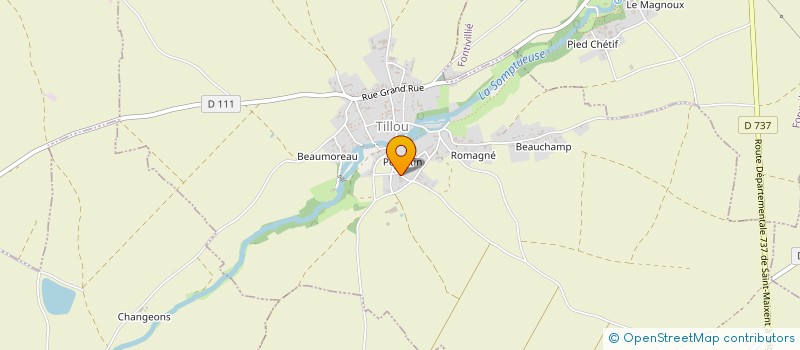 localisation de l'entreprise GFA DE PETENTIN  CHEF-BOUTONNE