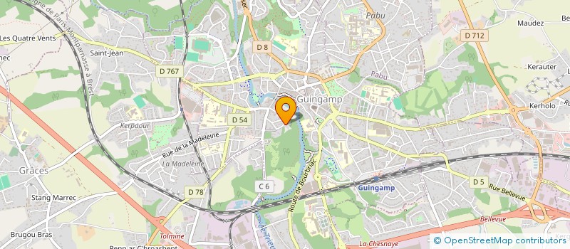 localisation de l'entreprise GFA DE PLUSQUELLEC  GUINGAMP