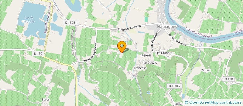 localisation de l'entreprise GFA DE POMAREDE  FLAUJAGUES