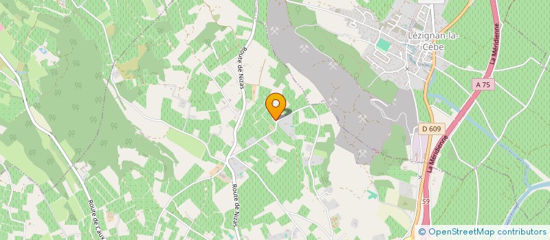 localisation de l'entreprise GFA DE POMAREDE  PEZENAS