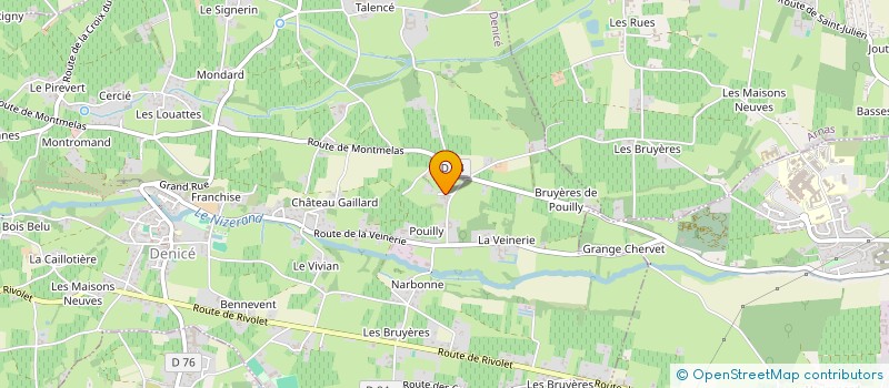 localisation de l'entreprise GFA DE POUILLY LE CHATEL à DENICE