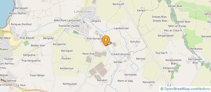 localisation de l'entreprise GFA DE POULBLEIZY  LANDUNVEZ