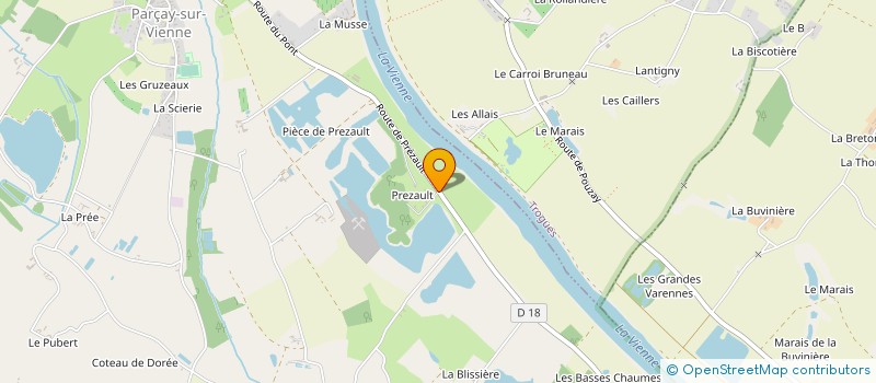 localisation de l'entreprise GFA DE PREZEAUX  PARCAY-SUR-VIENNE