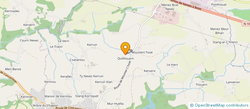 localisation de l'entreprise GFA DE QUILLOU  ST EVARZEC