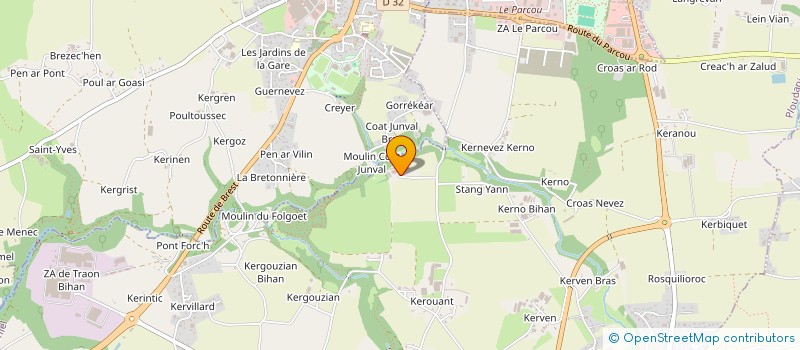 localisation de l'entreprise GFA DE RECUEL  PLOUDANIEL