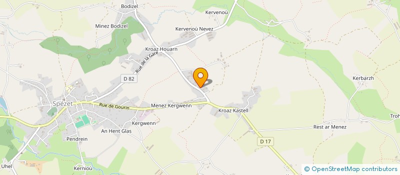 localisation de l'entreprise GFA DE RESTANGOFF  SPEZET