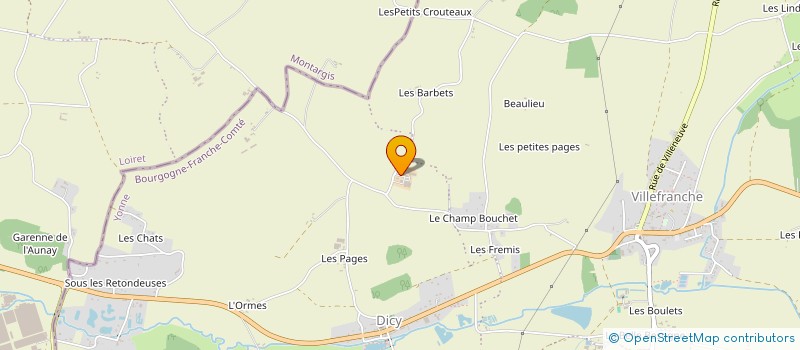 localisation de l'entreprise GFA DE ROCHY à CHARNY OREE DE PUISAYE