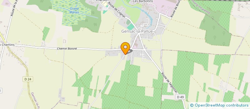localisation de l'entreprise GFA DE ROISSAC à ANGEAC-CHAMPAGNE