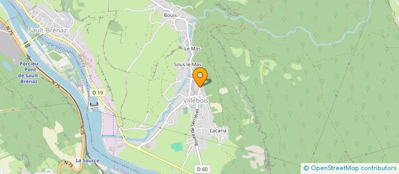 localisation de l'entreprise GFA DE RUFFIEUX à LAGNIEU