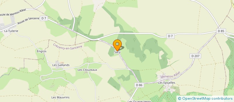 localisation de l'entreprise GFA DE SACY  CREZANCY-EN-SANCERRE