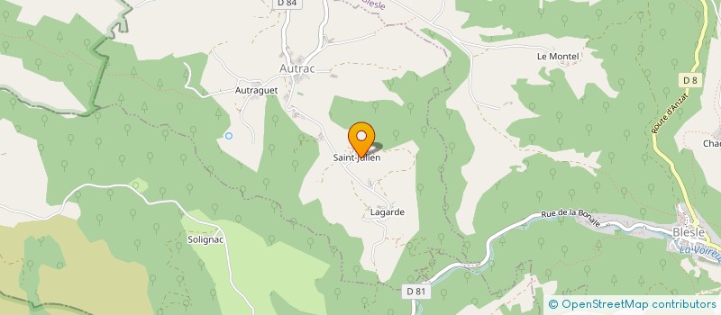 localisation de l'entreprise GFA DE SAINT JULIEN à AUTRAC