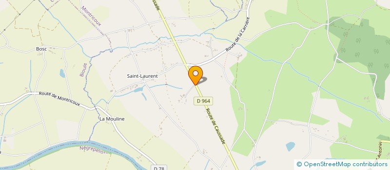 localisation de l'entreprise GFA DE SAINT LAURENT  MONTRICOUX