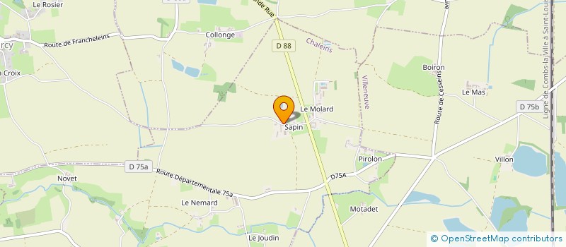 localisation de l'entreprise GFA DE SAPEINS  CHALEINS