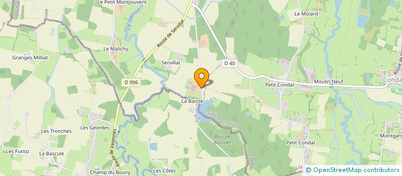 localisation de l'entreprise GFA DE SERVILLAT  VARENNES-SAINT-SAUVEUR