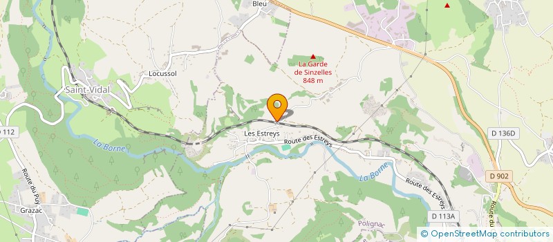 localisation de l'entreprise GFA DE SINZELLES  POLIGNAC