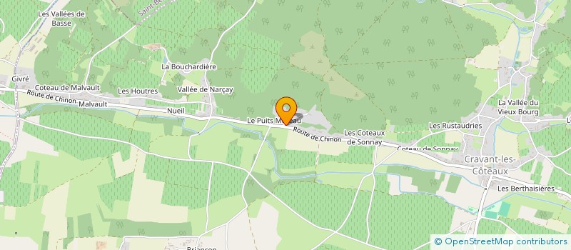 localisation de l'entreprise GFA DE SONNAY à CRAVANT LES COTEAUX