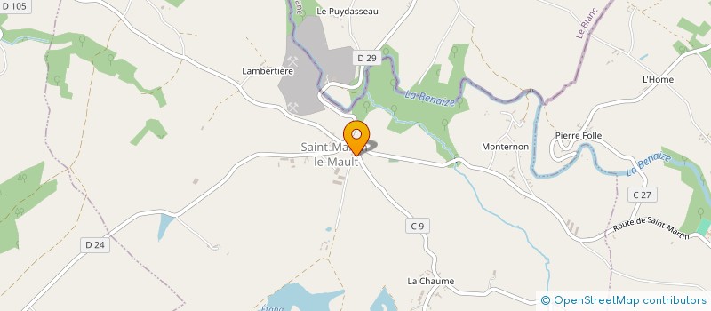 localisation de l'entreprise GFA DE ST MARTIN LE MAULT à SAINT-MARTIN-LE-MAULT