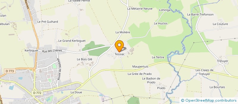 localisation de l'entreprise GFA DE TESSIAC  GUER