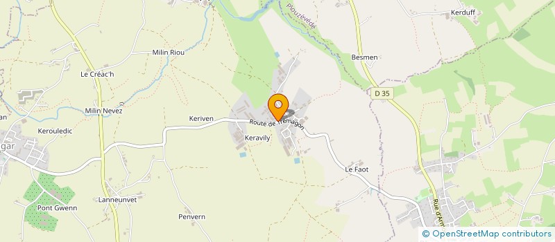 localisation de l'entreprise GFA DE TREMAGON  PLOUGAR