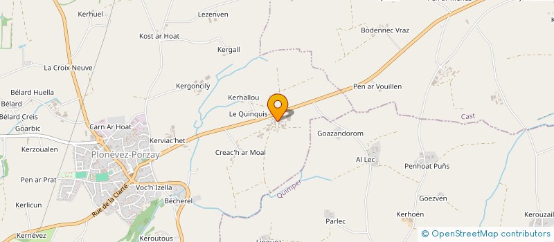 localisation de l'entreprise GFA DE TREVILLY  PLONEVEZ-PORZAY