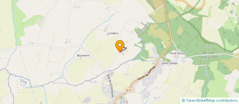 localisation de l'entreprise GFA DE TROC'HOADOUR  PLONEVEZ-PORZAY