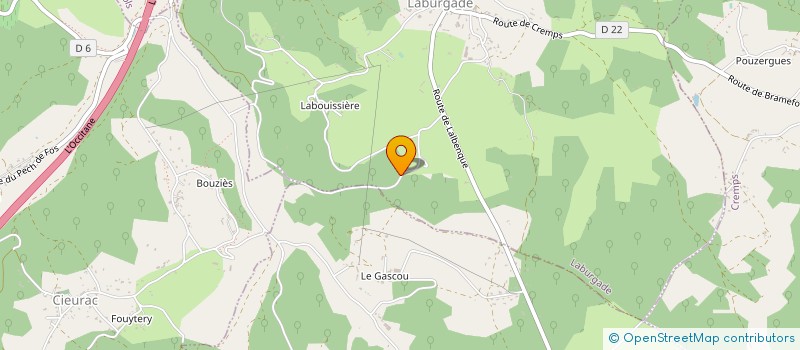 localisation de l'entreprise GFA DE TROTOCCO  BELFORT-DU-QUERCY