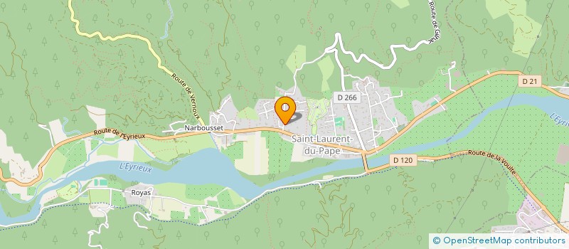 localisation de l'entreprise GFA DE VAISSEAU  SAINT-LAURENT-DU-PAPE