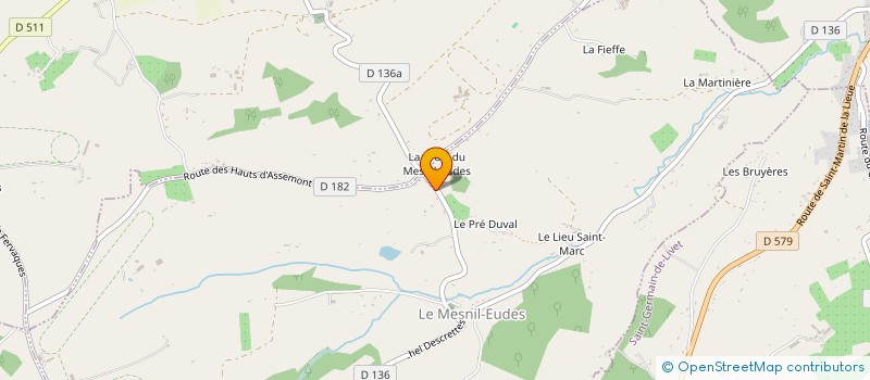 localisation de l'entreprise GFA DE VENTADOUR  LE MESNIL EUDES