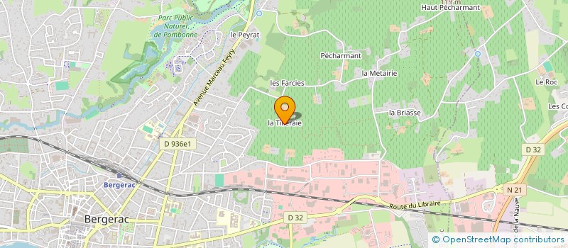 localisation de l'entreprise GFA DE VERVIN à BERGERAC