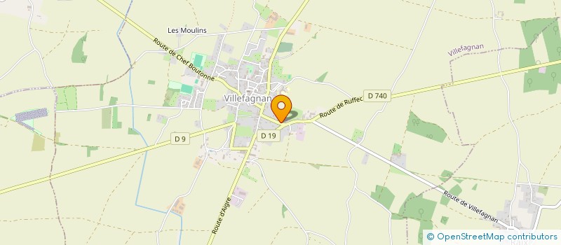 localisation de l'entreprise GFA DE VILLEFAGNAN  VILLEFAGNAN